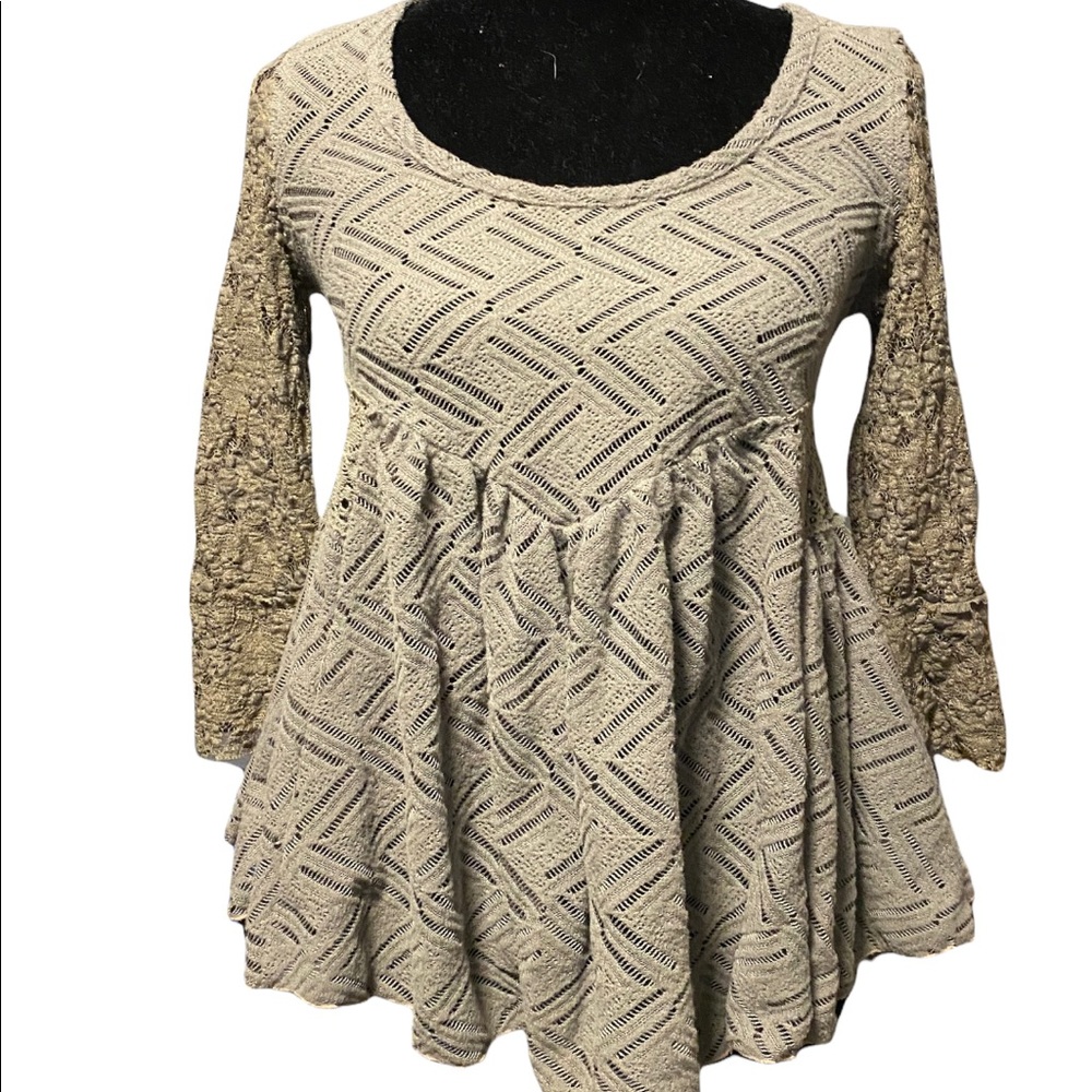 Free People Gracie Boho Lace Knot Top